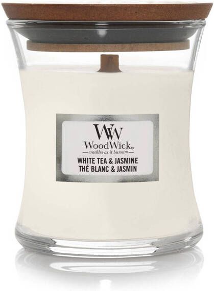 Woodwick Geurkaars Mini White Tea & Jasmine 8 cm ø 7 cm - Foto 2