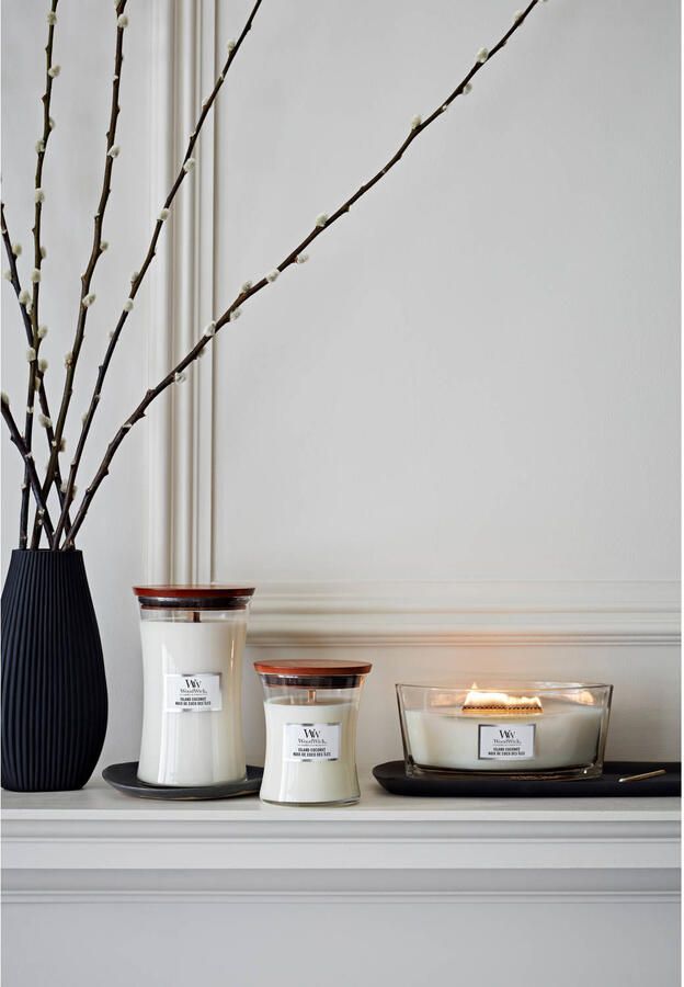 Woodwick Geurkaars Medium Island Coconut 11 cm ø 10 cm - Foto 2