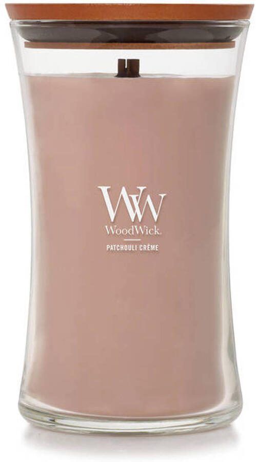 WoodWick geurkaars Patchouli Créme Large