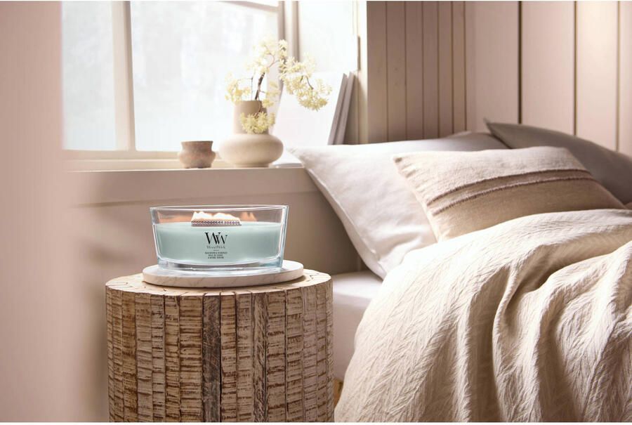 Woodwick Geurkaars Ellipse Sagewood & Seagrass 9 cm 19 cm - Foto 3