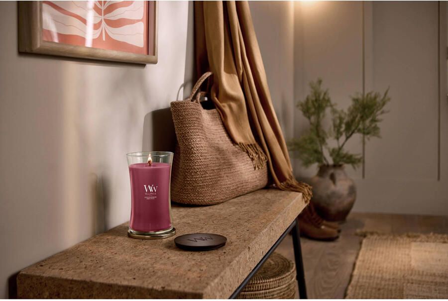 Woodwick Geurkaars Large Spiced Blackberry 18 cm ø 10 cm - Foto 4