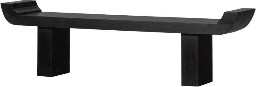 WOOOD | Lox bankje met opstaande randen hout zwart | Woonaccessoires | Krukje - Foto 3