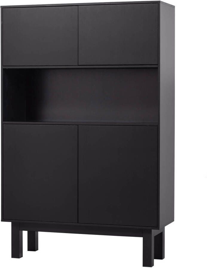 WOOOD Exclusive | Finca Buffet- Drankkast Grenen Diep Zwart | Woonkamer meubels | BuffetkastKastWandkast - Foto 12