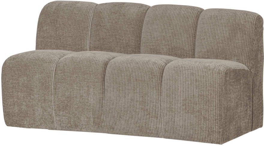 WOOOD Mojo Eetbankje Met Rugleuning 164 cm Mojo Bouclé Geel Bruin
