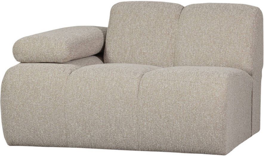 Woood Mojo 1-Zits Bank Met Arm Links Bouclé Beige 74x120x97