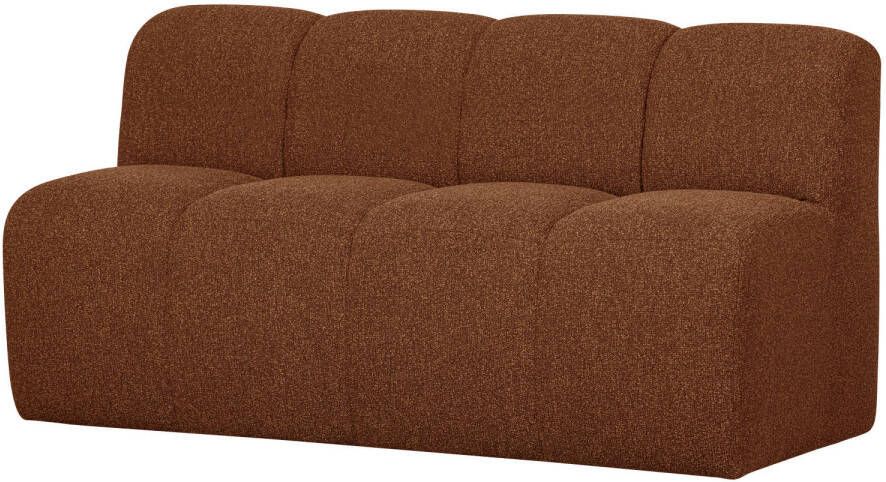 WOOOD | Mojo bankje 160cm met rugleuning boucle roest bruin melange | Zitmeubels woonkamer | 2-zitsbank - Foto 4
