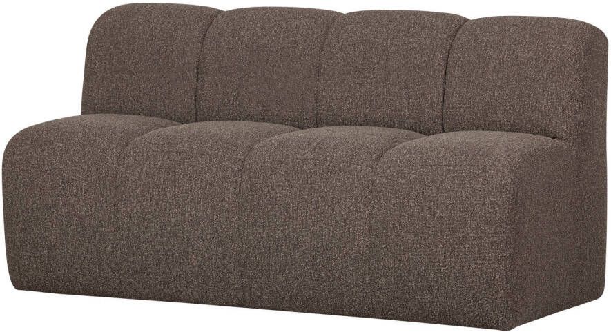 WOOOD | Mojo bankje 160cm met rugleuning boucle bruin melange | Zitmeubels woonkamer | 2-zitsbank - Foto 4