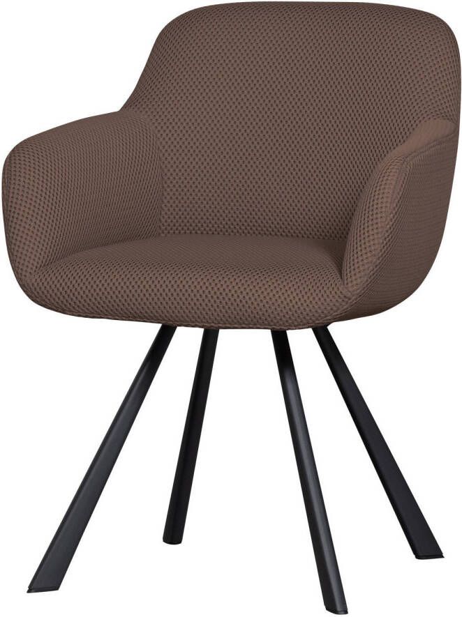 WOOOD Eetkamerstoel Juno Frame van metaal gepolsterd met zacht mesh-stof H 79 cm - Foto 6