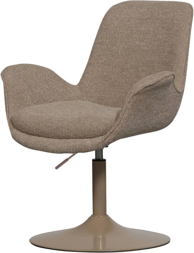 WOOOD | Marten in hoogte verstelbare eetkamerstoel zand | Zitmeubels eetkamer | Armstoel - Foto 4