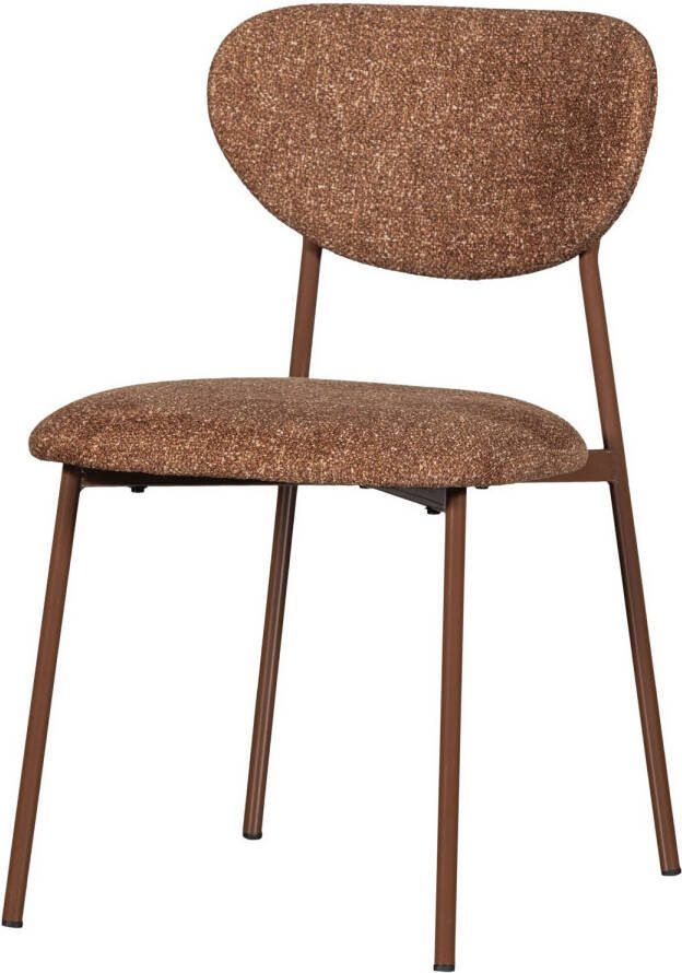 Woood Valor Eetkamerstoelen Polyester Bruin Set van 2