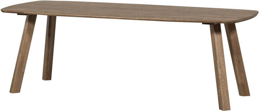 WOOOD Deens Ovale Eettafel Tablo Eikenhout 220 x 100cm Cashmere Bruin