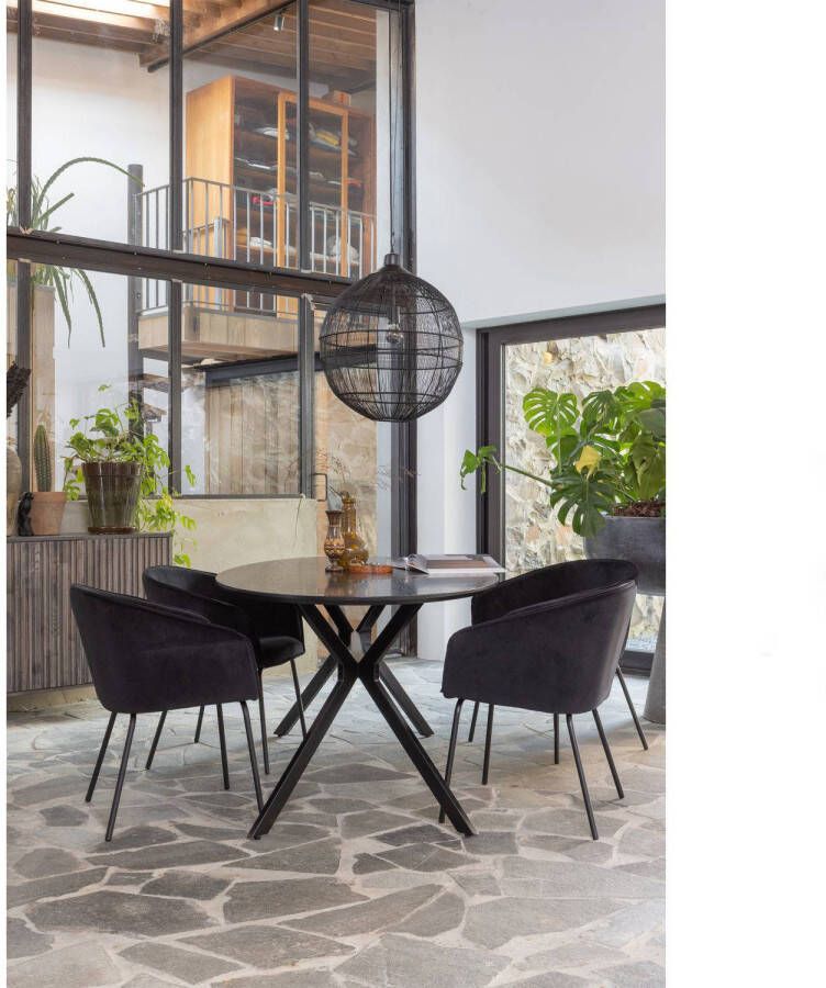 WOOOD Enes hanglamp Metaal Zwart 60x50x50