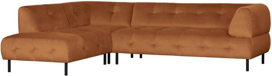 WOOOD Exclusive Hoekbank 'Lloyd' Links Velvet kleur Cinnamon