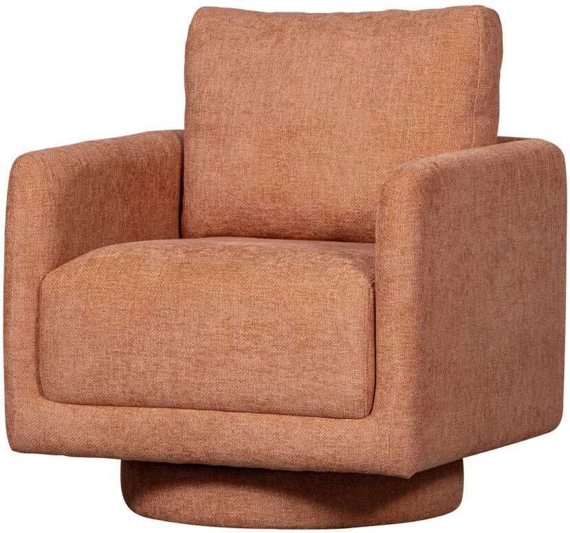 Woood Oscar Draaifauteuil Chenille Salmon 64x78x79