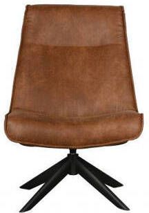 WOOOD Draaifauteuil Skyler Kunstleer Cognac 94x67x85