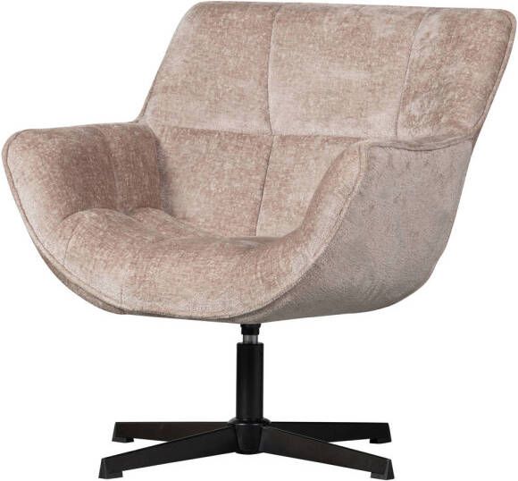 WOOOD Draaifauteuil Wibo Chenille Taupe