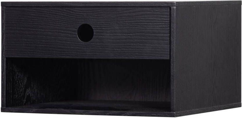 WOOOD | Nancy Hangend Nachtkastje Zwart | Slaapkamerkasten | Nachtkastje - Foto 6