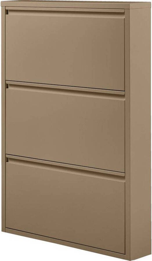 WOOOD | Sabine 3-vaks schoenenkast metaal zand | Woonkamer meubels | Schoenenkast - Foto 7