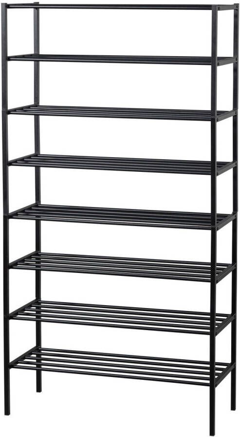 WOOOD | Ferro Schoenenrek Stapel V 4 Metaal Zwart | Woonkamer meubels | Schoenenkast - Foto 3