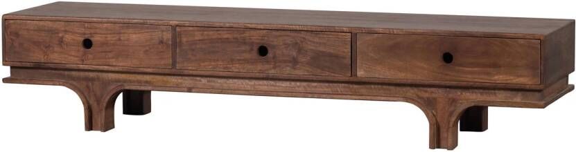 WOOOD | Staes tv-meubel 3 lades mango hout walnoot | Woonkamer meubels | Tv-dressoirTv-meubel - Foto 6