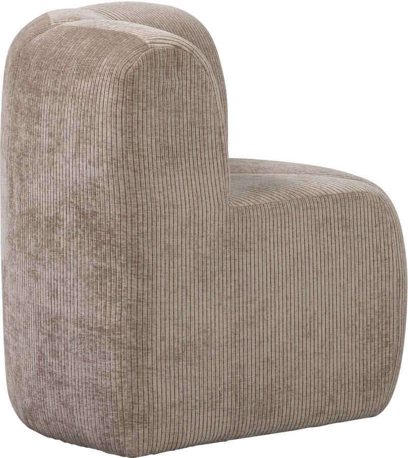 Woood Mojo Eetbankje Hoek Met Rugleuning Ribstof Donker Zand - Foto 2