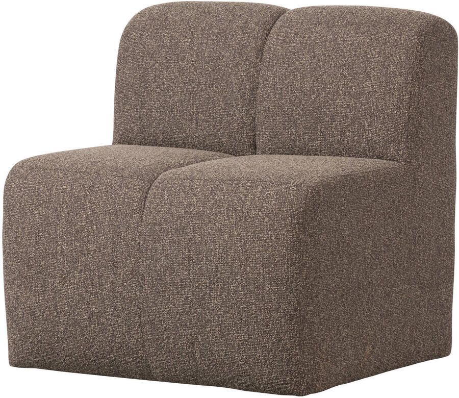Woood Mojo Eetbankje 84cm Met Rugleuning Bouclé Bruin Melange - Foto 2