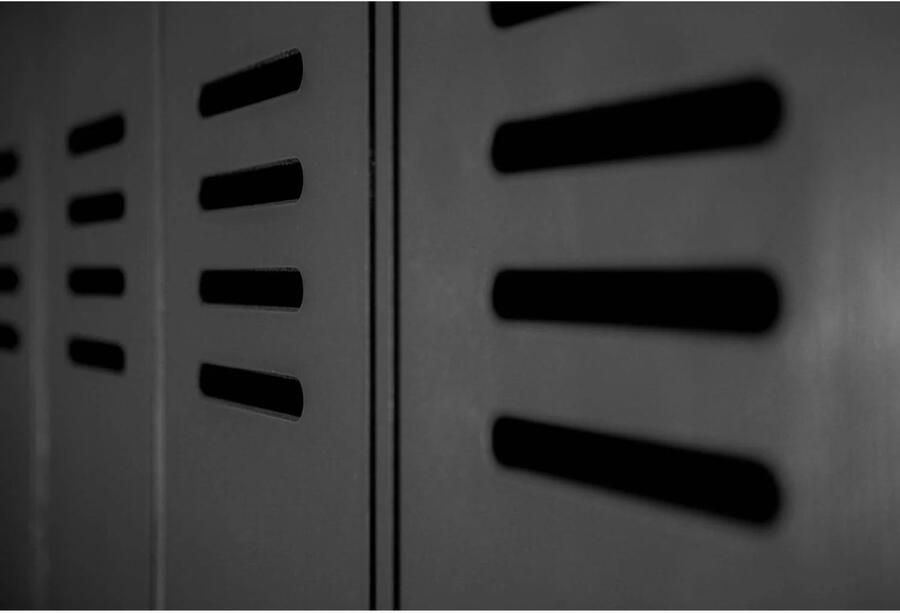 WOOOD | Stijn Hoog 2drs Lockerkast Zwart | Woonkamer meubels | BergkastKast - Foto 6