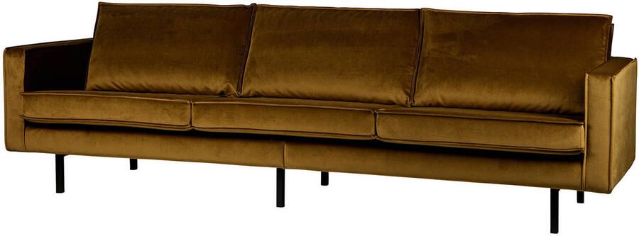 BePureHome | Rodeo 3-zitsbank velvet honinggeel | Zitmeubels woonkamer | 3-zitsbank