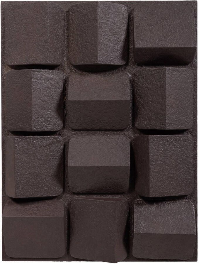 WOOOD Axis wanddeco betonlook bruin (81x61x9 cm)