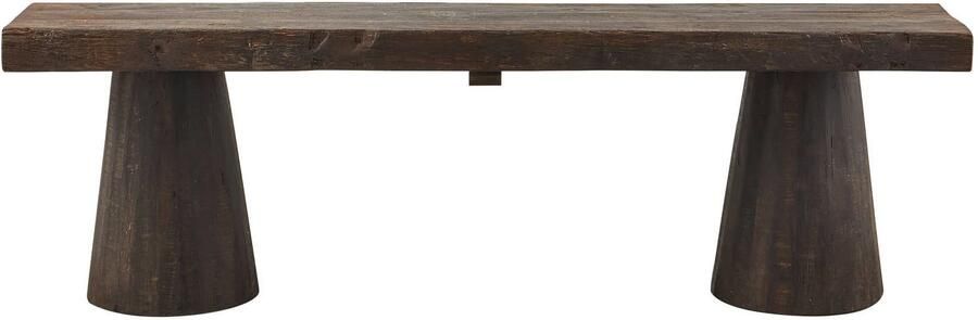 WOOOD | Clyde bankje hout donkerbruin | Zitmeubels woonkamer | 2-zitsbank - Foto 3