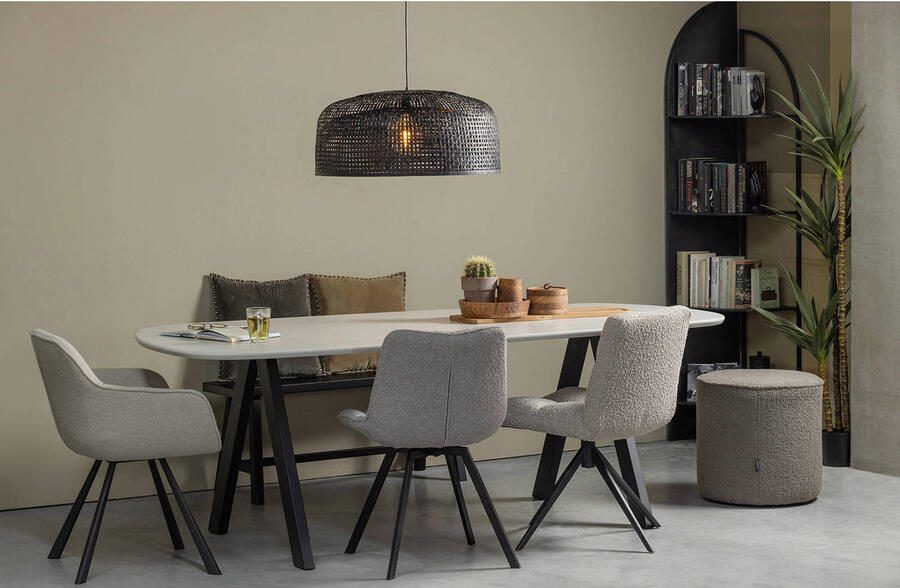 WOOOD Eetkamerbank Imme Grenenhout 110cm Zwart Exclusive - Foto 3