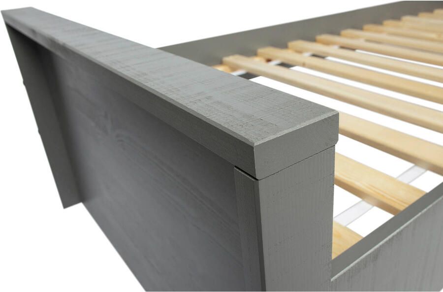 WOOOD | Morris Bed Grenen Leem 90x200cm Excl Lattenbodem | Slaapkamer meubels | Ledikant - Foto 2