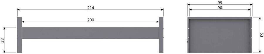 WOOOD | Morris Bed Grenen Leem 90x200cm Excl Lattenbodem | Slaapkamer meubels | Ledikant - Foto 5