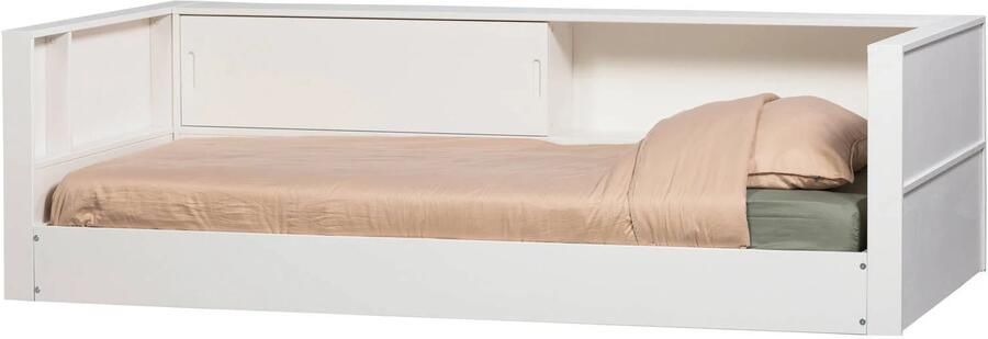 WOOOD | Carter bedbank grenen wit | Slaapkamer meubels | Ledikant