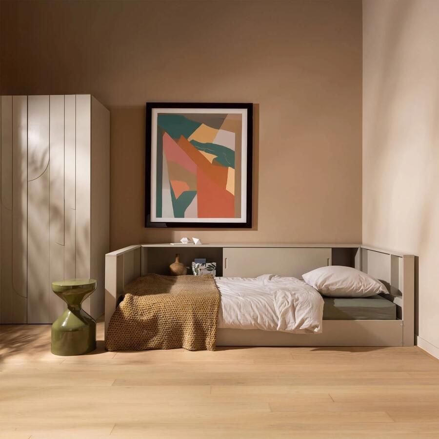 WOOOD | Carter bedbank grenen dust | Slaapkamer meubels | Ledikant