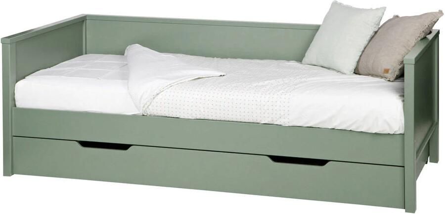 WOOOD | Nikki Bedbank Grenen Jadegroen (excl Lade) | Slaapkamer meubels | Slaapbank - Foto 4