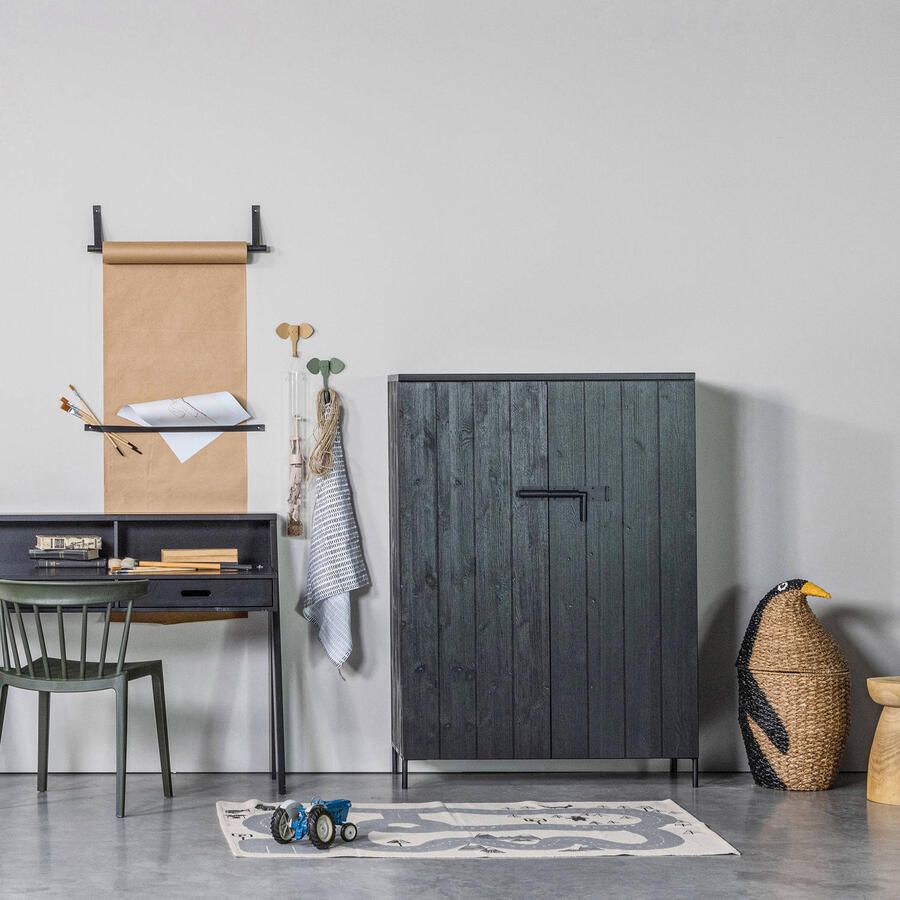 WOOOD | Bink Kruk Hout Naturel 40xØ28cm | Woonaccessoires | Krukje - Foto 2