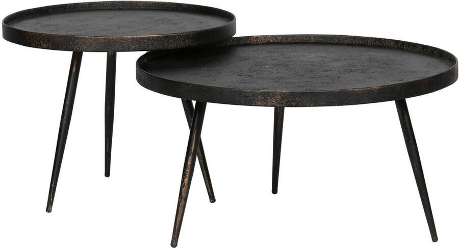 BePureHome | Bounds bijzettafel l hout metaal antique goud 44xo58 | Woonkamertafels | Bijzettafel - Foto 3