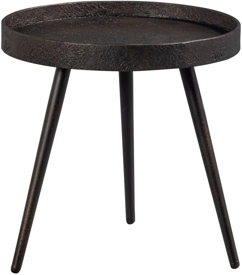 BePureHome | Bounds Bijzettafel M Hout metaal Antique Goud 41xØ41 | Woonkamertafels | Bijzettafel - Foto 4