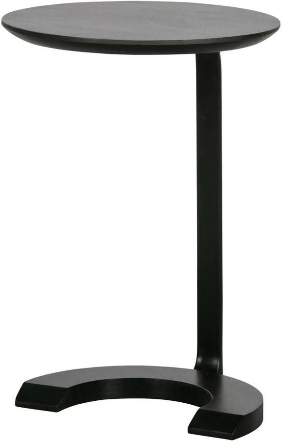 WOOOD | Floor Bijzettafel Hout metaal Zwart | Woonkamertafels | Bijzettafel - Foto 4