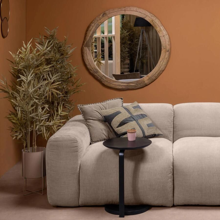 WOOOD | Floor Bijzettafel Hout metaal Zwart | Woonkamertafels | Bijzettafel