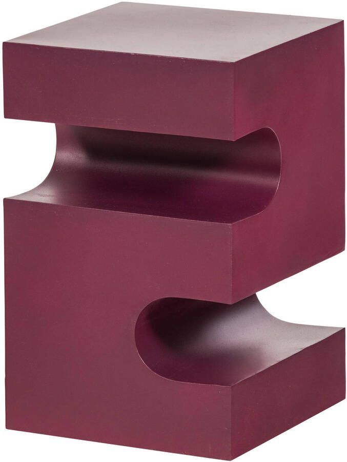 WOOOD Bijzettafel Jessa 30 x 30cm Paars Bruin Vierkant