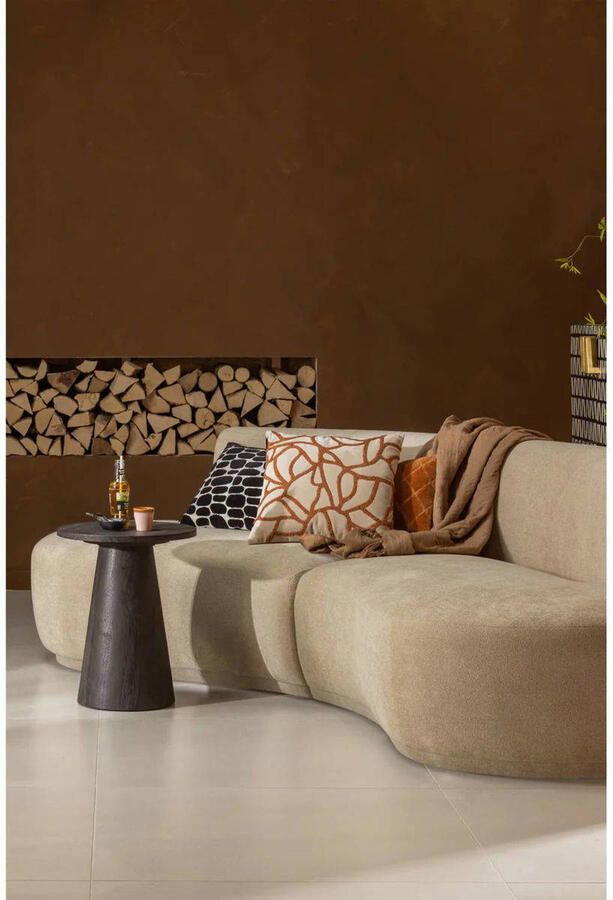 WOOOD | Maan salontafel mdf donkerbruin 50xØ40cm | Woonkamertafels | Salontafel - Foto 2