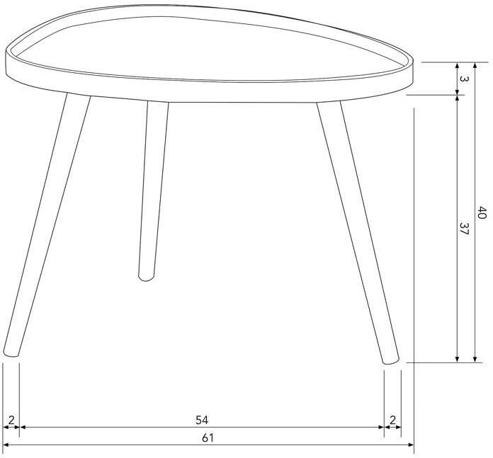 WOOOD | Mae Bijzettafel Organisch Hout Sepia | Woonkamertafels | Bijzettafel - Foto 3