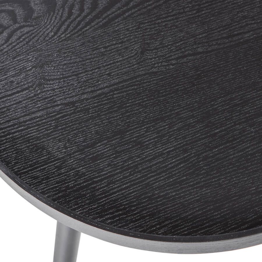 WOOOD | Mesa Bijzettafel L Hout Zwart 34xØ60 | Woonkamertafels | Bijzettafel - Foto 3