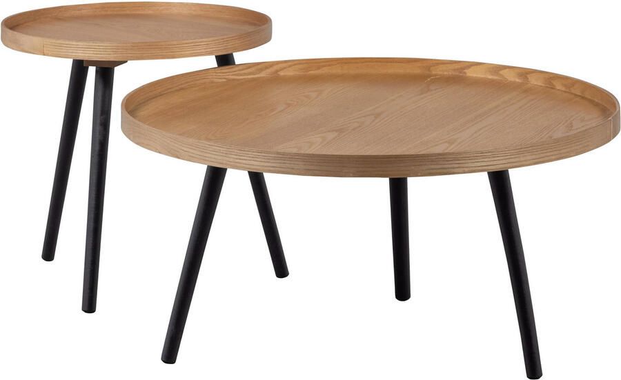 WOOOD | Mesa Bijzettafel L Hout Naturel 34xØ60 | Woonkamertafels | Bijzettafel - Foto 4