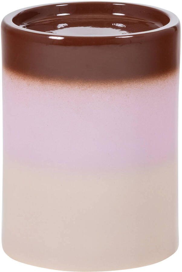 WOOOD Ronde Bijzettafel Ollo Keramiek 35cm Roze Bruin