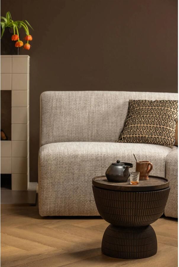 WOOOD | Samson bijzettafel fiber clay coffee 35xØ40cm | Woonkamertafels | Bijzettafel - Foto 3