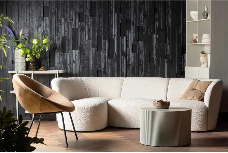 WOOOD Exclusive | Sanne Bijzettafel Rond Antique Beige | Woonkamertafels | Bijzettafel - Foto 5