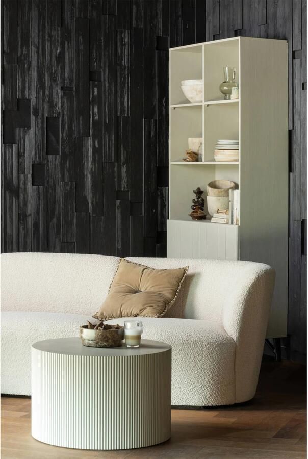 WOOOD Exclusive | Sanne Bijzettafel Rond Antique Beige | Woonkamertafels | Bijzettafel - Foto 4